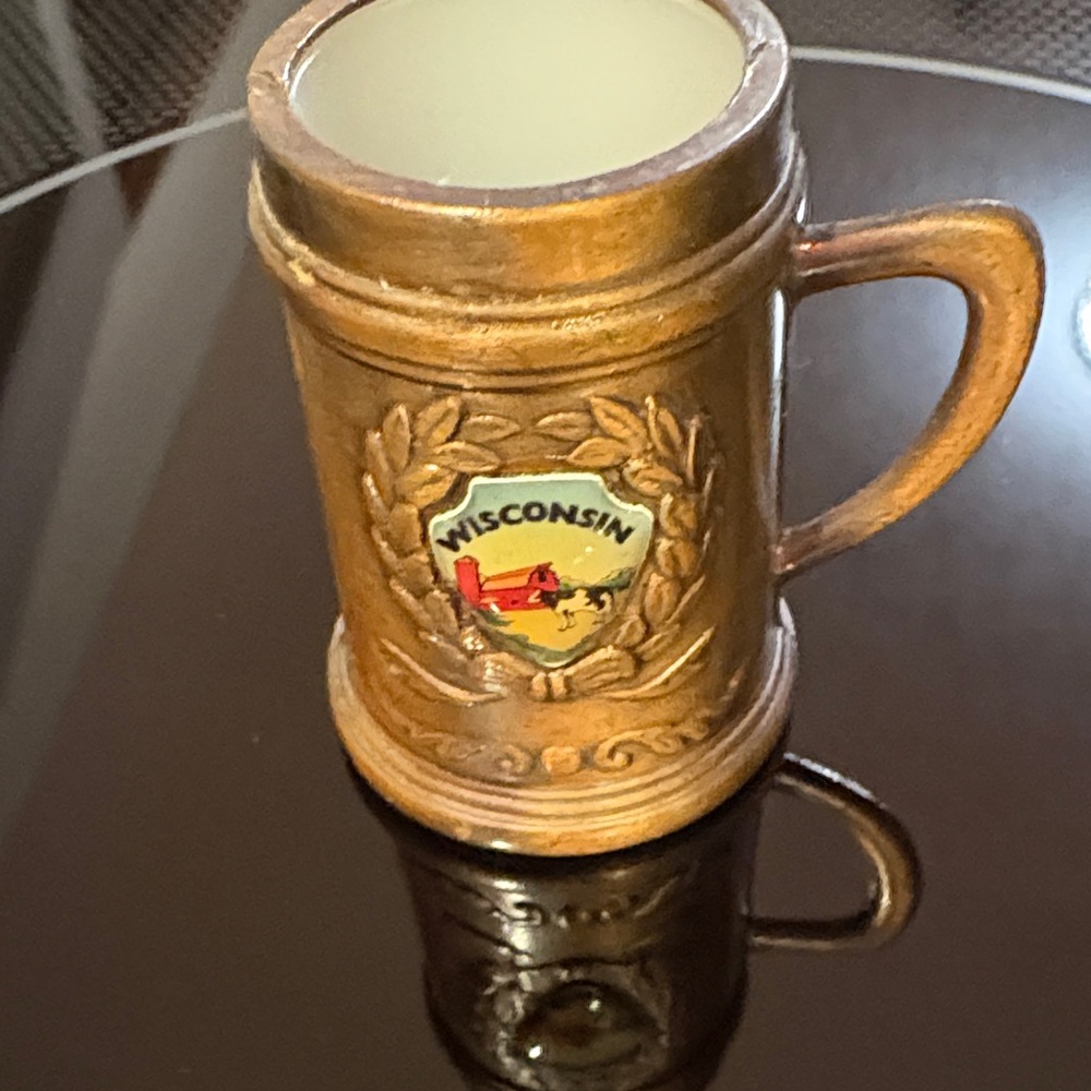 Wisconsin Souvenir Mug - copper/gold